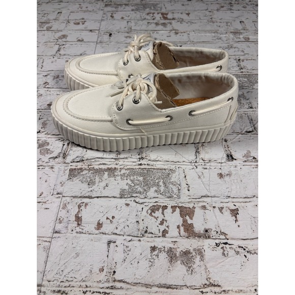 Sperry Shoes - Sperry‎ Seacycled Crest Vibe Platform Boat Shoes NEW Canvas STS88788 Womens 7.5